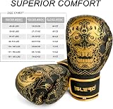 Islero Fitness Boxing Gloves 10 OZ Matte Black with Hand Wraps Men Women view 6
