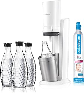 sodastream Crystal 2.0 Aktionspack Wassersprudler, inkl. 3 Glasflaschen (Weiß)