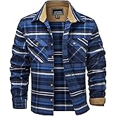 TACVASEN Men's Flannel Shirts Lightweight Cotton Button Down Long Sleeve Shirt Casual Plaid Pocket Shirts Outdoor