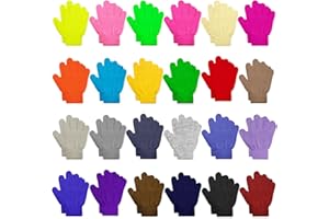 ONESING 24 Pairs Kids Gloves for Boys Girls Warm Toddler Knitted Winter Gloves Bulk Stretchy Warm Gloves for Children