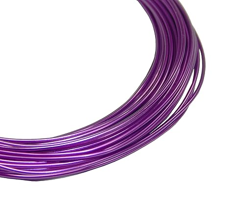 Perlin 12m ALUMINIUMDRAHT 1mm VIOLETT SCHMUCKDRAHT BIEGEDRAHT METALL DRAHT LILA METERWARE BASTELDRAHT PERLENDRAHT DEKODRAHT L
