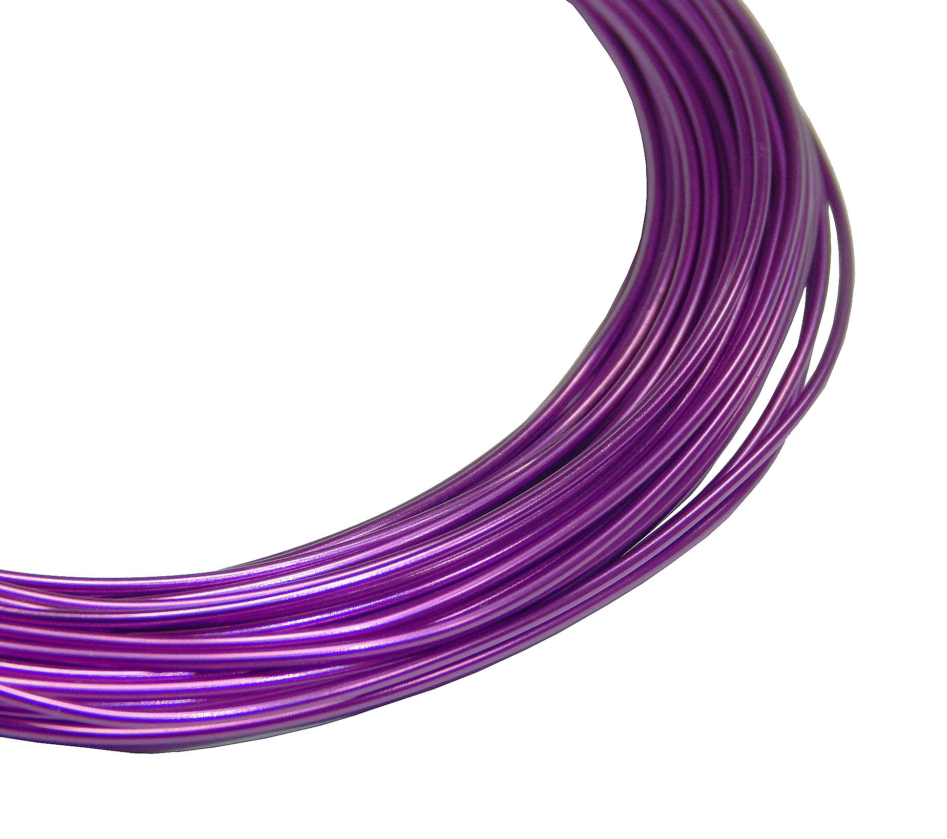 12 m Aluminium Wire 1 mm Jewellery Wire Bending Wire Aluminium Wire Craft Wire Bead Wire Decorative Wire Painted Wire Flower Wire Modelling Wire (Purple)