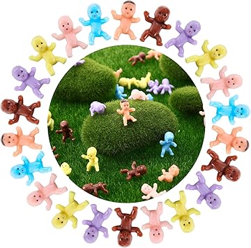 Amazon Com 240 Pieces Mini Plastic Babies Small Baby Dolls 1 Inch Multicolor Tiny Plastic Baby For Baby Shower Ice Cube Game Party Favor Gifts Dark Brown Latin Pink Yellow Purple Blue Toys