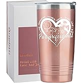 Onebttl Paraprofessional Appreciation Gifts, Gifts for Teacher Paraprofessional, 20oz Stainless Steel Rose Gold Insulated Tumbler with Lid & Straw - Heart