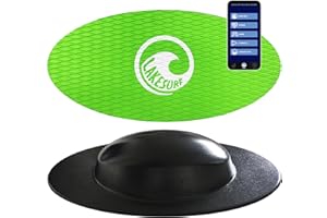 Wakesurf Balance Board by Lakesurf - Includes Motion Tracking App & Phone Mount for Wakesurfing Simulation, Games, Fitness Training, and Tutorials