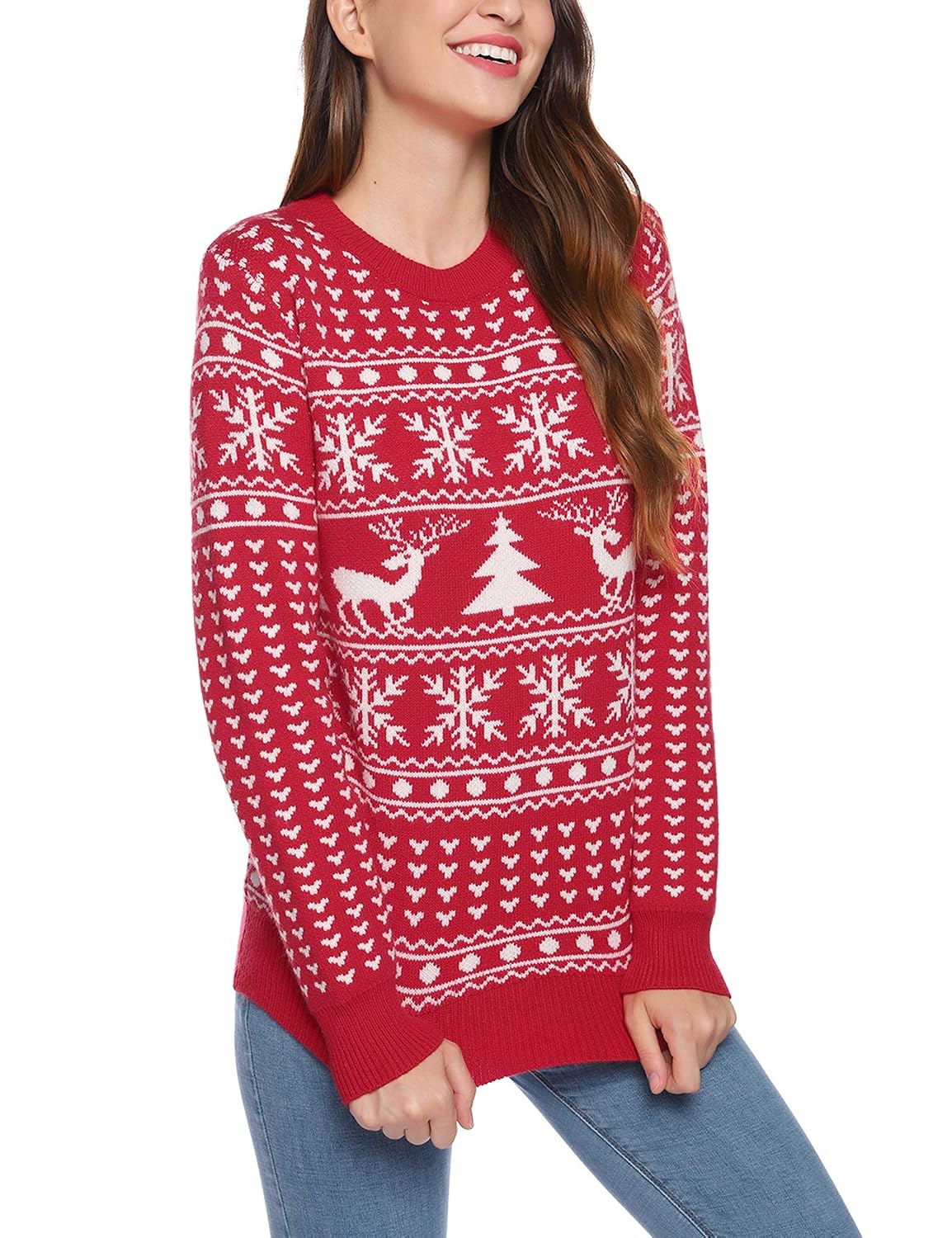 Sykooria Damen Pullover Langarm Ugly Christmas Jumper Sweatshirt Weihnachten Xmas Feinstrick Sweatshirts Bekleidung Livemillennium Com 