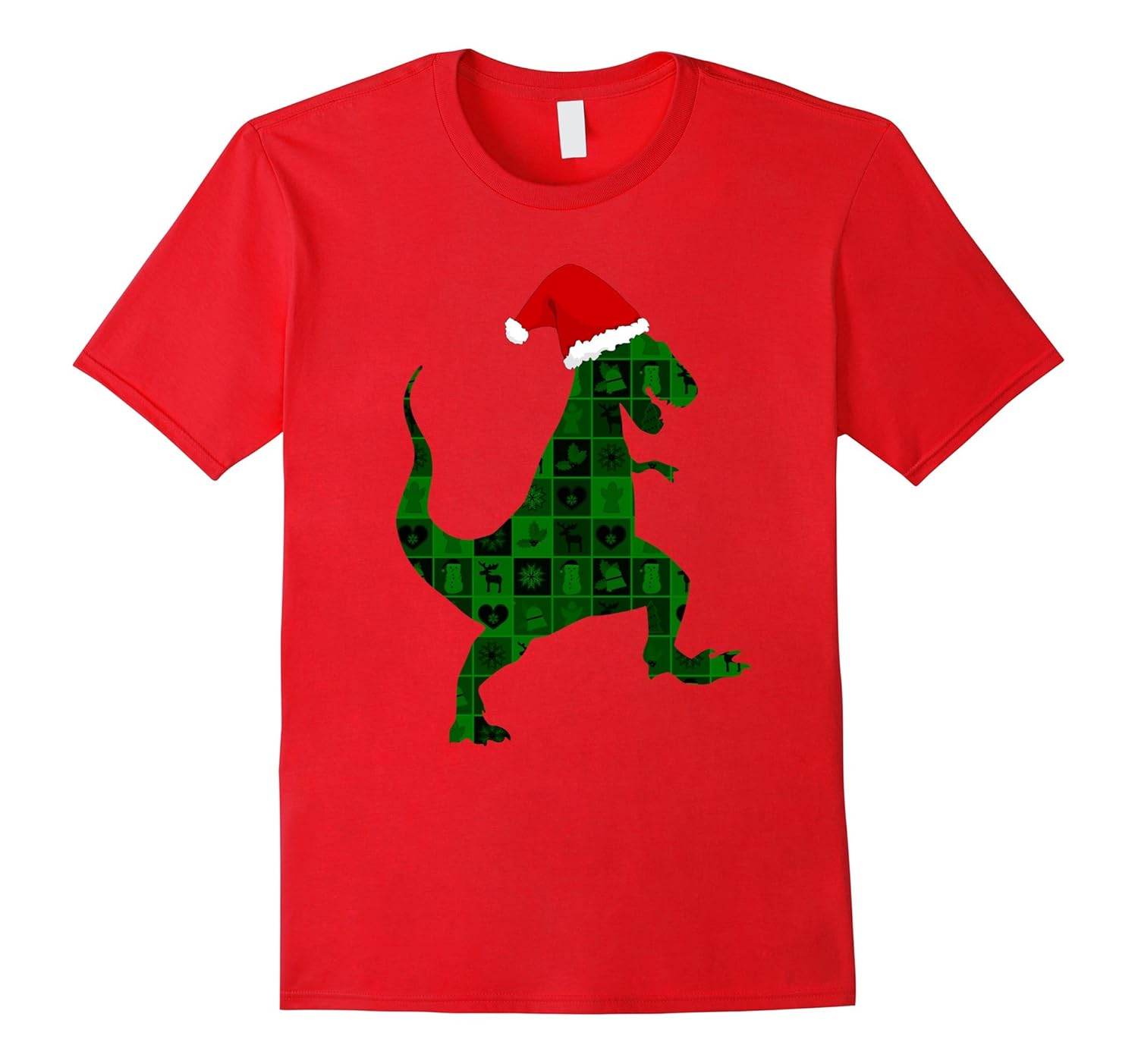 Ugly Christmas Dinosaur T-Shirt Modern Art Dino-ANZ