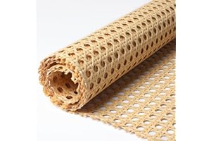 Storystore Rattan Webbing Roll, 16 x 40 Inch Woven Open Rattan Mesh PE Cane Webbing for DIY Home Decor Projects, Synthetic Rattan for Furniture, Chair, Cabinet, Ceiling, Bed, Door