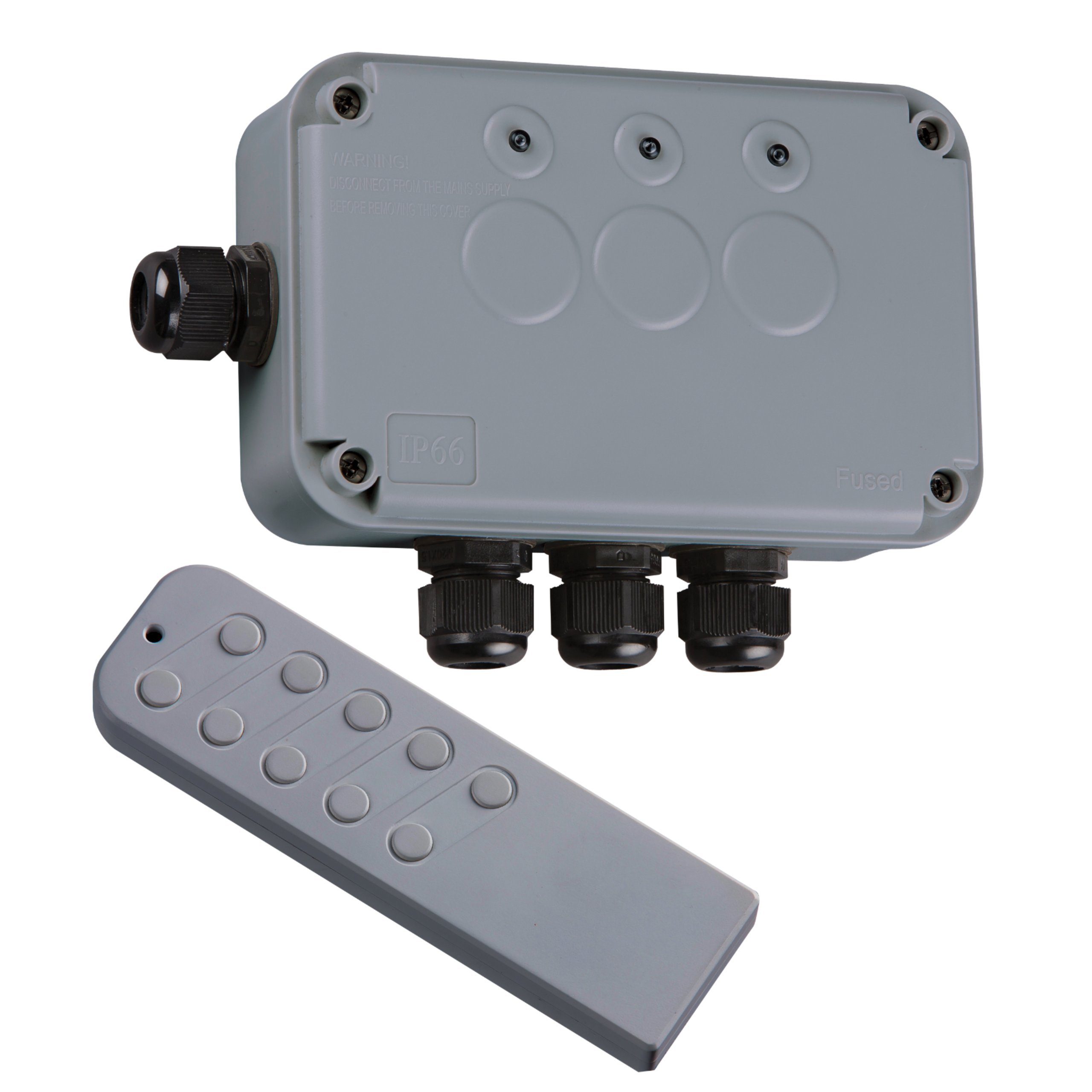 Knightsbridge IP663G Outdoor Remote Switch Box, 230 V, 3G , Grey