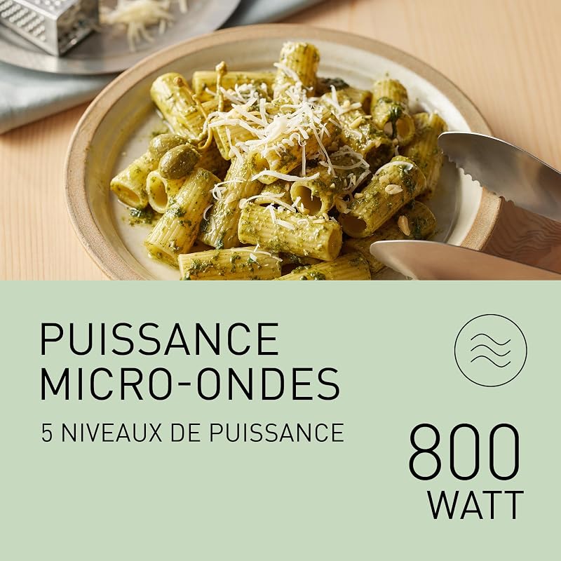NN-ST21QWEPG Four Micro-Ondes Solo 20L avec Plateau en Verre, 800W, Décongélation Automatique, 11 Programmes Automatiques, Affichage LED, 5 Niveaux de Puissance, Minuterie Numérique, Blanc