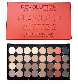MAKEUP REVOLUTION Ultra 32 Shade Eyeshadow Palette Flawless Matte 2, 20 g
