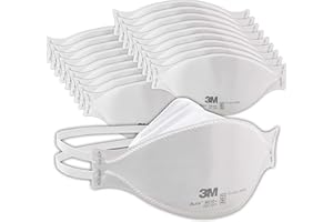3M Aura Particulate Respirator 9210+, N95, Pack of 20 Disposable Respirators, Convenient Individually Wrapped, NIOSH APPROVED, Stapled Flat Fold Design, Low Profile Design Reduces Eyewear Fogging