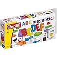 Quercetti Magnetic Uppercase Letters - 48 Piece Alphabet Magnet Set in Assorted Colors (Made in Italy)