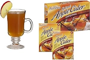 KAXILU Spiced Hot Apple Cider Instant Mix Packets Alpine Original Apple Flavor 10 Beverage Pouches