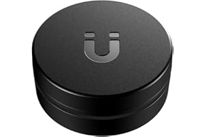 KLEARLOOK MAXIMIZED CLARITY! Ultra Magnetic Air Tag Holder | Sealed from Water | Shatterproof | Minimalist Design | Compatible with Apple AirTag, Extra 3M Tape for Optional Mounting, Air Tag Magnetic Case for Car, Truck - Black