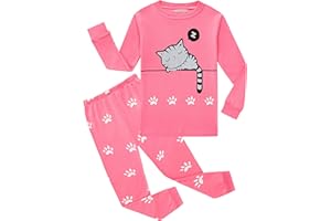 Family Feeling Kids & Toddler Girls Boys Pajamas 2 Piece Pjs Set 100% Cotton Sleepwear