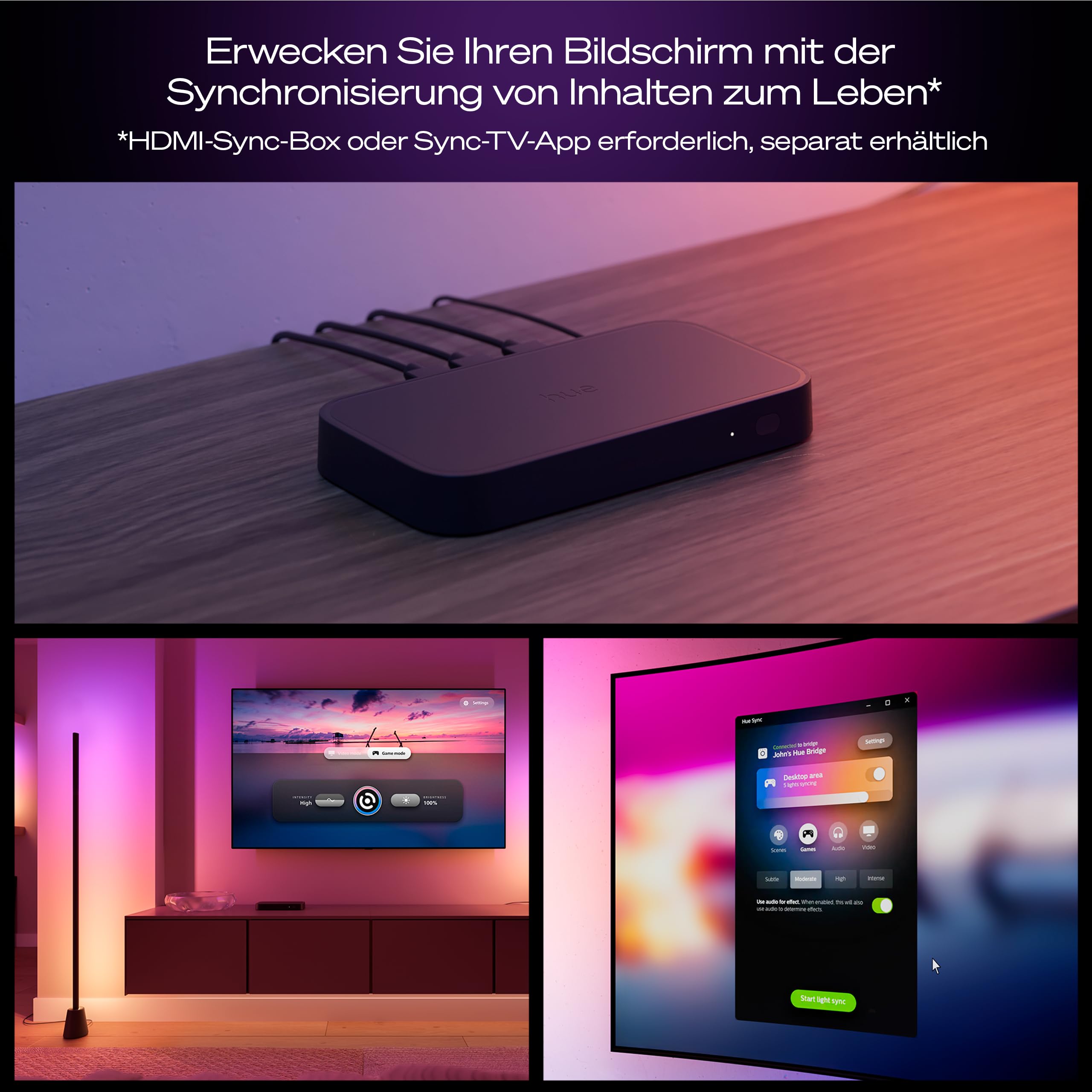 Philips Hue Play Stehleuchte, RGBWWIC LED, 122 cm, Mehrfarbige Farbverläufe, Smart Lighting, Alexa, Google Home, Apple Home, TV-Synchronisation erfordert Hue Bridge und Sync Box (separat erhältlich) 6