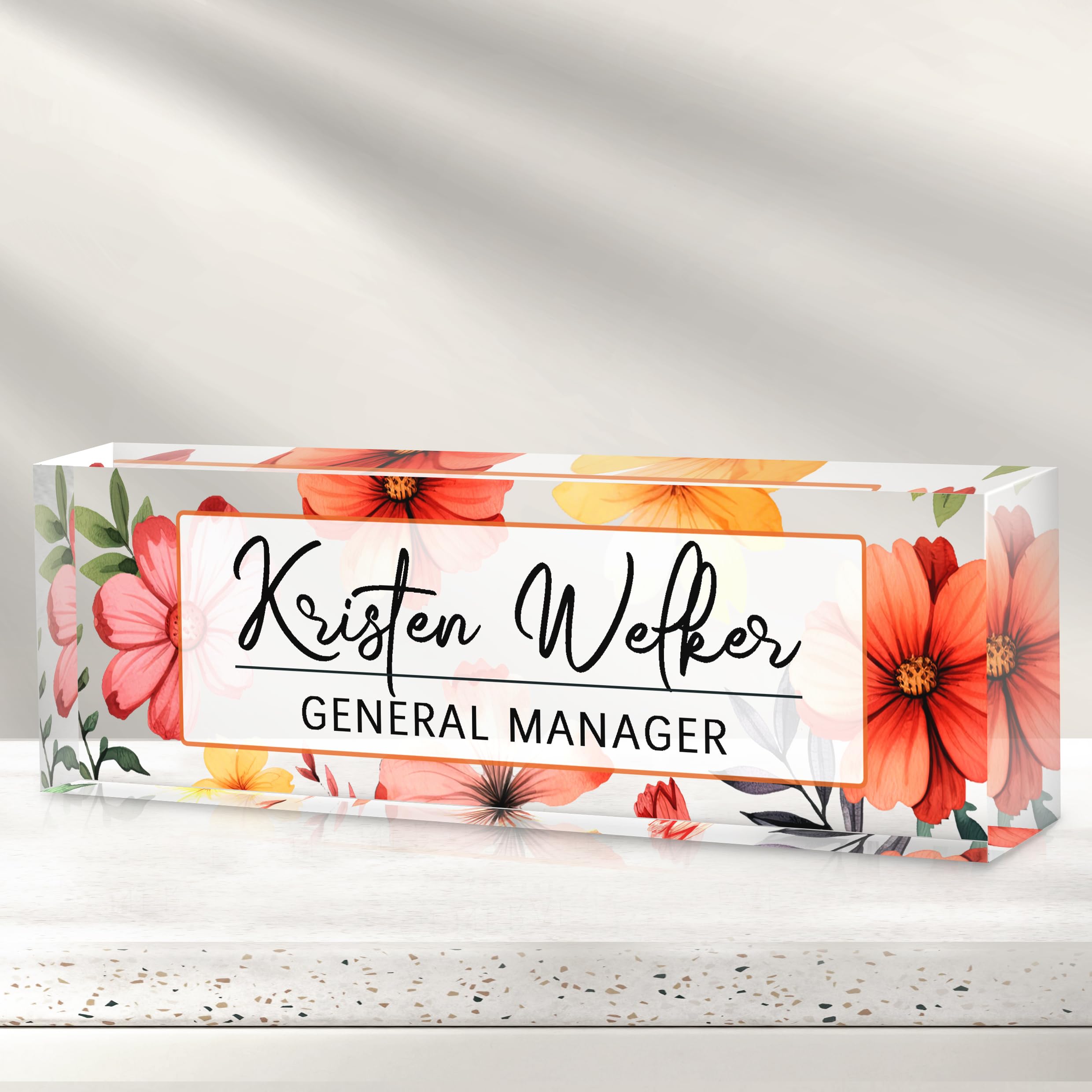Custom Office Name Plate for Desk - Desk Name Plate