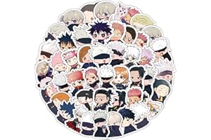 MOZOLTOV 70Pcs Cartoon Anime Jujutsu Kaisen Itadori Yuji Satoru Gojo Stickers Pack Decal for Water Bottles Cup Laptop Phone Guitar Car Bike,Kid/Teen Gift KMMM