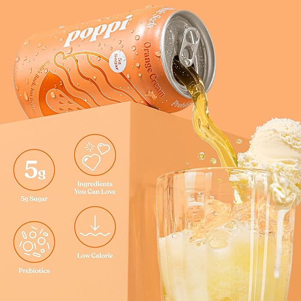 POPPI SPARKLING PREBIOTIC SODA BEVERAGE WITH APPLE CIDER VINEGAR, SELTZER WATER AND FRUIT JUICE, CROWD PLEASERS VARIETY PACK, 12 FL OZ, PACK OF 12, PACKAGING MAY VARY