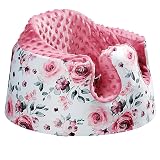 BOMOLOUR Seat Cover Compatible with Bumbo Seat and Nuby Seat, Floor Seat Cover for Boys and Girls, Removable Breathable Baby Seat Cover, New Designed, Anti-Slip, Seat Not Included, Red Flower