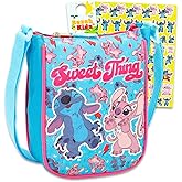 Disney Stitch and Angel Purse for Girls - Dress-Up Bundle with Stylish Girls' Crossbody Bag Plus Stickers, More | Lilo and Stitch Accessories for Kids