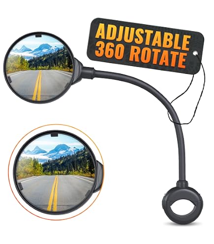 1 Pair Bike Mirror for Trek 720 multitrack, Lightweight Durable Scratch Resistant Bike Rear View Mirror Wide Vision 360° Adjustable : Sports & Outdoors