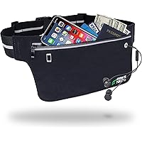 fitter's niche Ultra Slim Fanny Waist Pack, Water Resistant Fashion Running Bag, Reflective Adjustable Elastic Belt…