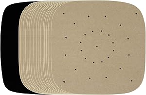 Air Fryer 100pcs Parchment Paper Compatible with NuWave Brio, Maxi Matic Elite Platinum, Philips Viva HD9220, HD9230 +More | Square Paper Liners