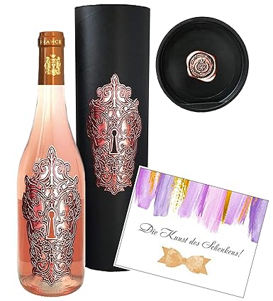 100% Vintage Rose Weingeschenk Moment Clé Rosé limitiert auf 5.000 Flaschen Rosewein aus Frankreich im Geschenkset für Frau, 