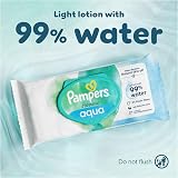 Pampers Harmonie Aqua Plastic Free Baby Wipes 9x48 432 Wipes 99% Water view 2