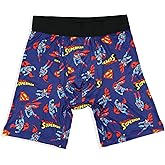INTIMO DC Comics Superman Boxer Briefs Men's Logo All Over Print Snug Fit Underwear