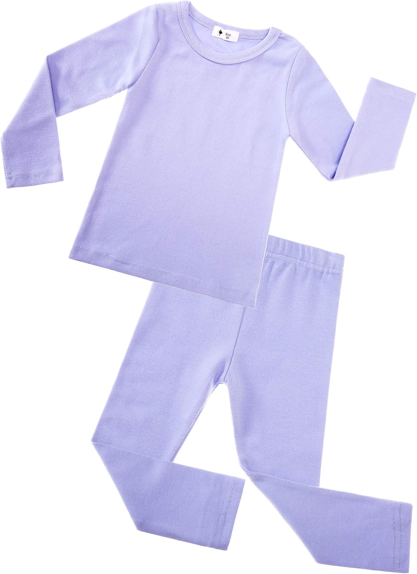 Eocom Kids Boy Girls Cotton Thermal Long Underwear Set Toddler Basic Layer Sleepwear Pajamas Set