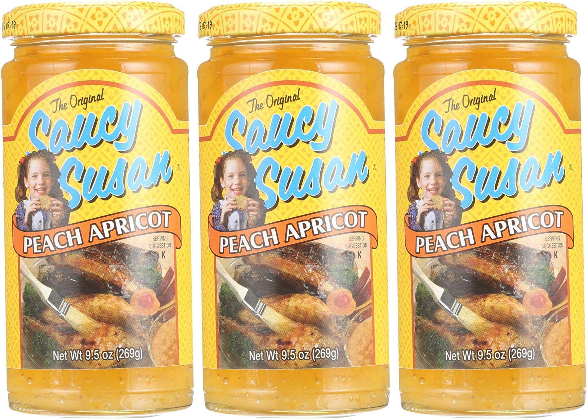 Saucy Susan Apricot Peach Sauce - 3 Unit Pack (Original, 9.5oz 3-pk)
