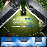 AIXPI Solar Security Light 189LED 1200LM 3 Heads Remote IP65 Motion Sensor view 5