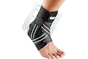 Fitomo Quick Lace Up Ankle Brace for Women Men with Removable Side Splints, Adjustable Ankle Support for Sprained Ankle Injury Recovery, Ankle Stabilizer for Basketball Volleyball Tennis, 1 Unit
