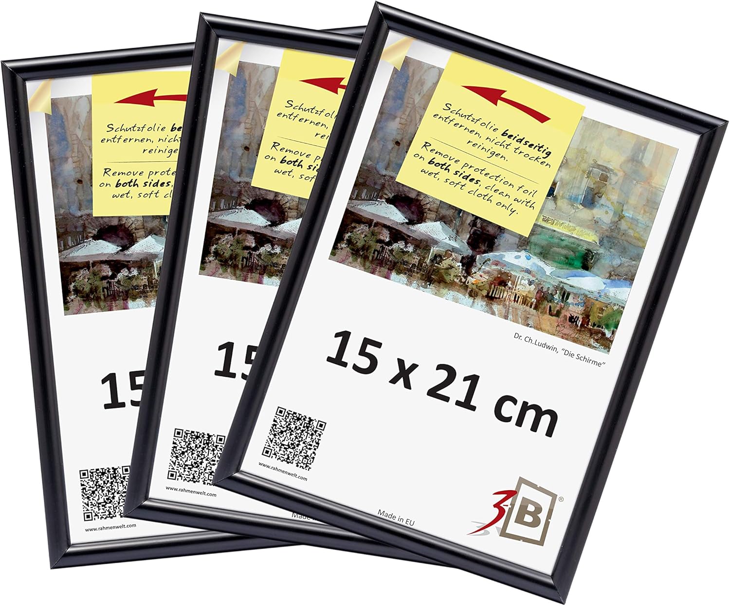 3 B Set De 3 Pi ces Cadres FOTO 15x21 A5 Noir Cadre En 3-b-set-de-3-pi-ces-cadres-foto-15x21-a5-noir-cadre-en