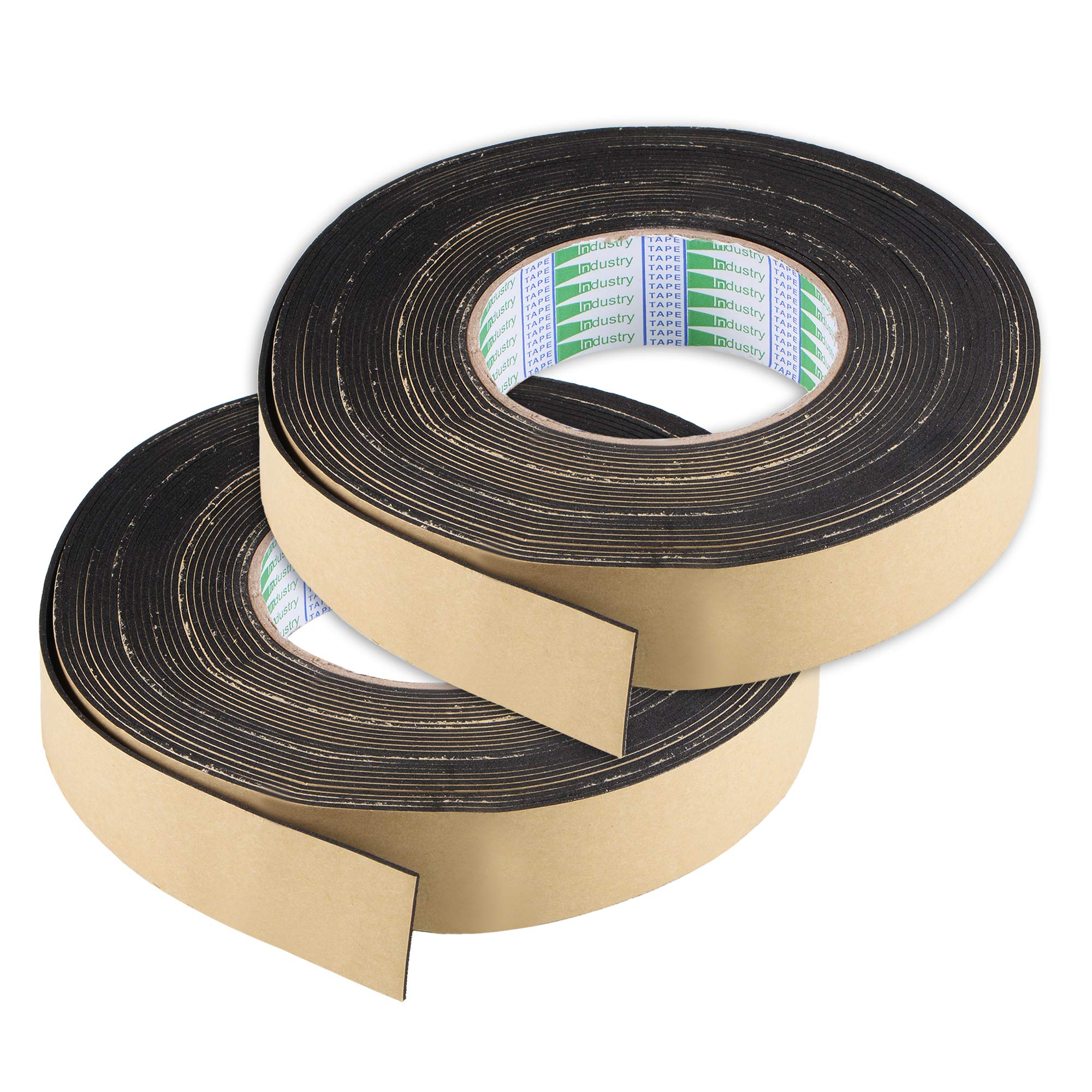 sourcing map Sealing Foam Tape 30mm Wide 1.5mm Thick 10m/32.8ft Long, EVA Self Adhesive Weather Strip for Window Door Insulation, Pack of 2