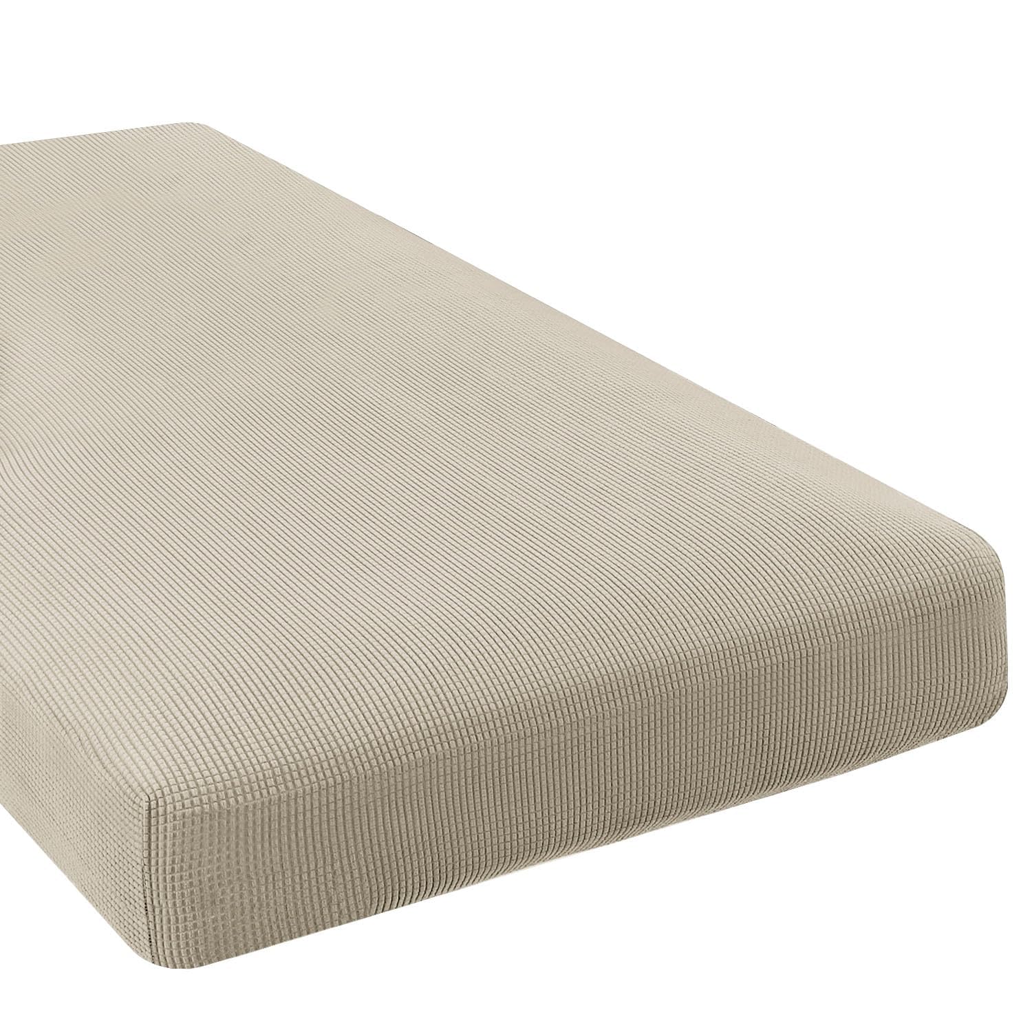 Photo 1 of H.VERSAILTEX Super Stretch Individual Chaise Cover Sectional Couch Covers for L Shaped Sofa Both Left/Right Featuring Thick Jacquard Textured Twill Fabric (1 Piece Chaise Cover Large, Island Fossi)