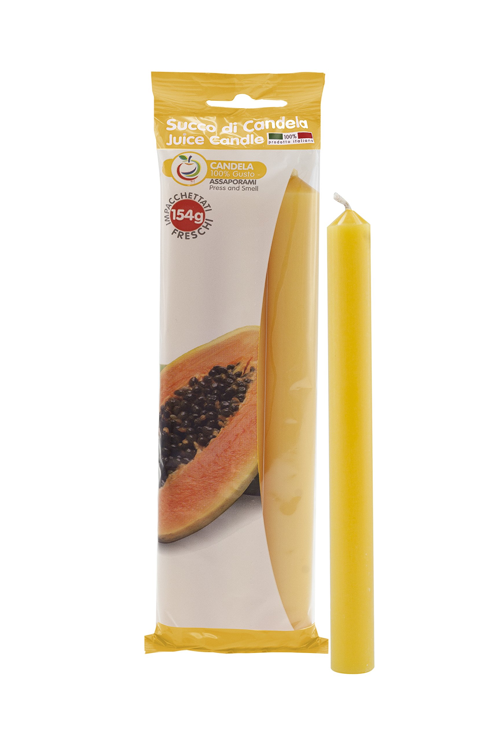 Cereria di Giorgio Juice Fruit, Scented wax candles, Light Orange, 1.9 x 1.9 x 20 cm