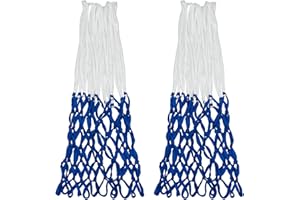 Sanung Basketball Net, Wear-Resistant Polyester Lightweight 12 Loops Basketball Net Replacement for Home Use, Fits Standard Size Hoop, Easy to Setup, Set of 2