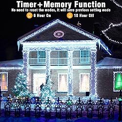 33ft 100 LED Christmas Lights Outdoor - 8 Modes