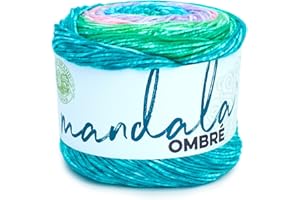 Lion Brand Yarn Mandala Ombré Yarn with Vibrant Colors, Soft Yarn for Crocheting and Knitting, Balance, 1-Pack
