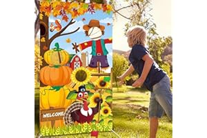 HIPARTY Upgraded, Fall Festival Games, Funny Fall Sign Toss Game, with 4 Bean Bags, Classic Design, Premium Banner, Accessories, Storage Bag, Thanksgiving Games for Kids Teen, Friendsgiving Party Decorations