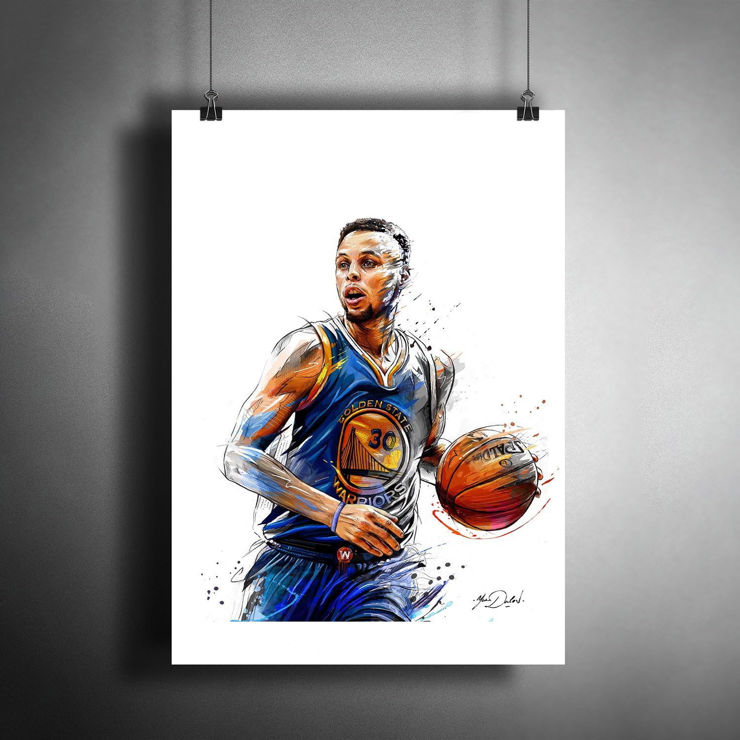 Stephen Curry NBA Basketball Art Poster Photo Print Decor