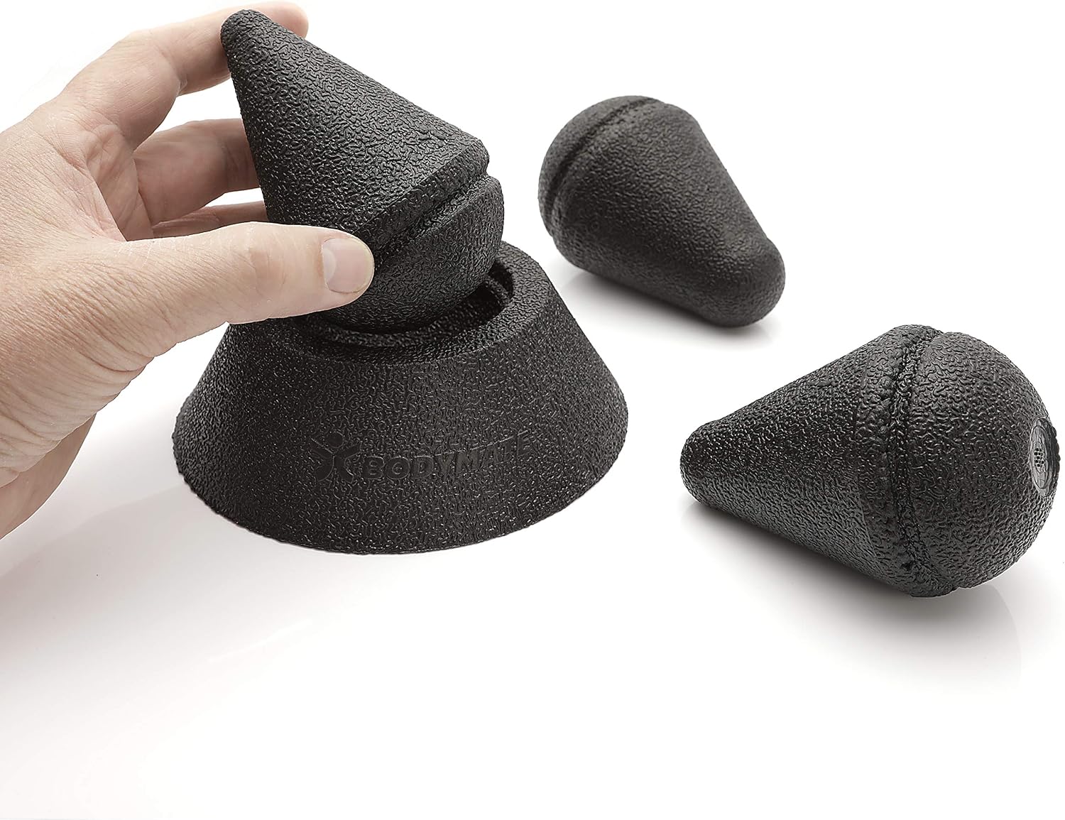 BODYMATE Trigger Point Activator Massage Set - Set of 3 Different Hand-held Massagers with a Holder for use on Flat Surfaces - Image 5