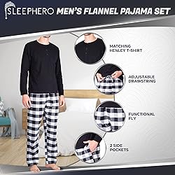 Mens Pajamas Set 2 Piece Pajamas For Men Long