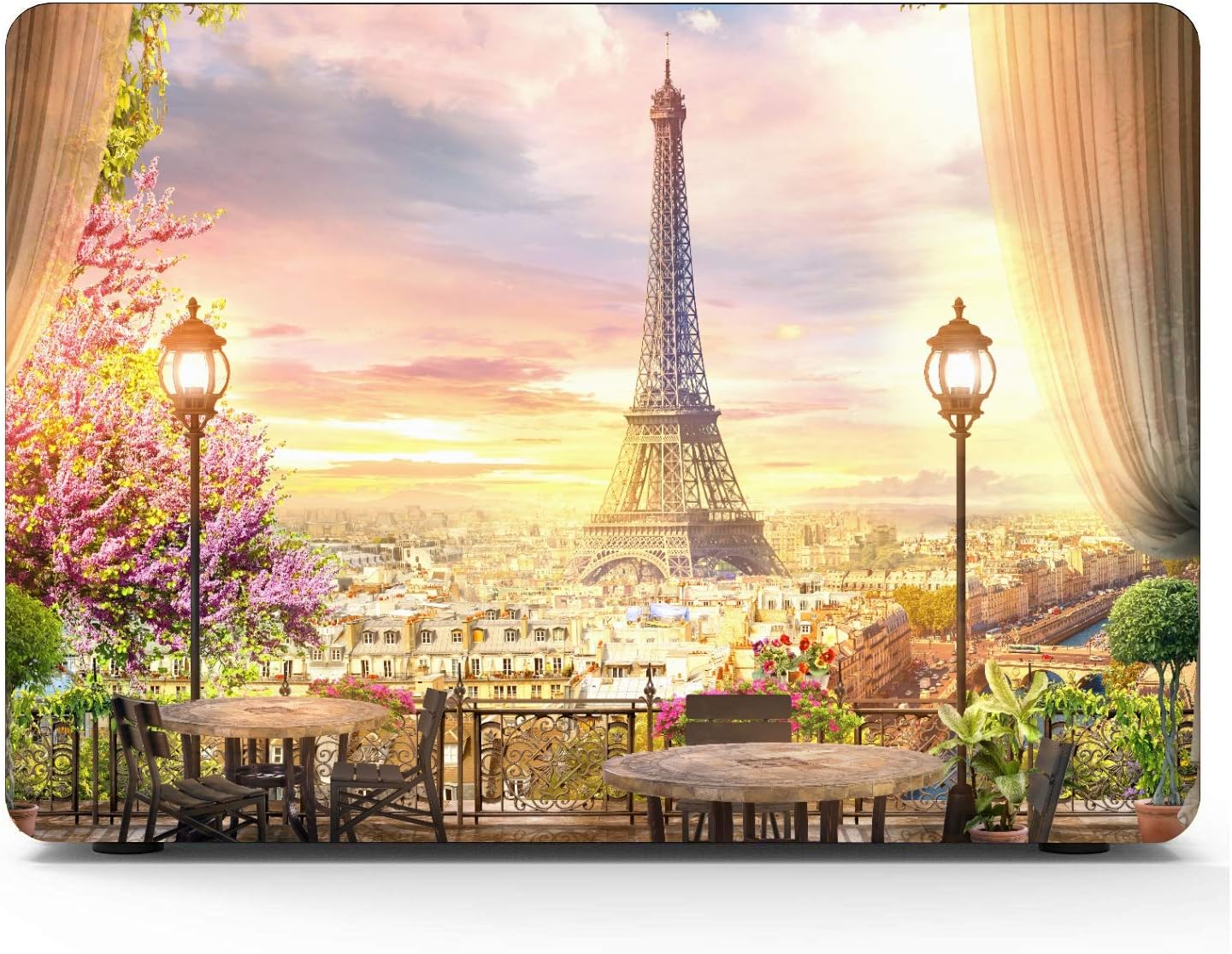 Cover MacBook Air Beautiful View Balcony Cafe On Paris Plastic Hard Shell Compatible Mac Air 11" Pro 13" 15" Mac Air Laptop Case Protection for MacBook 2016-2019 Version