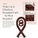 Kitsch XL Satin Heatless Hair Curler Set - Jumbo 39 Inch Rod - Chocolate view 2