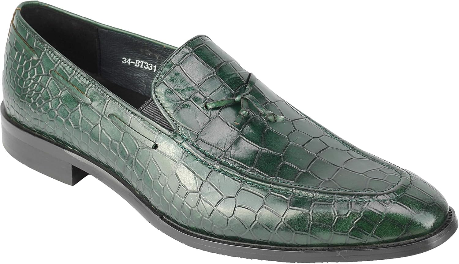 croc skin loafers